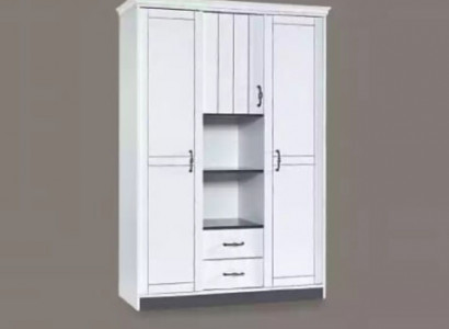 Landhaus Kleiderschrank Schlafzimmer Möbel Holz Weiß Schrank Edle Schränke